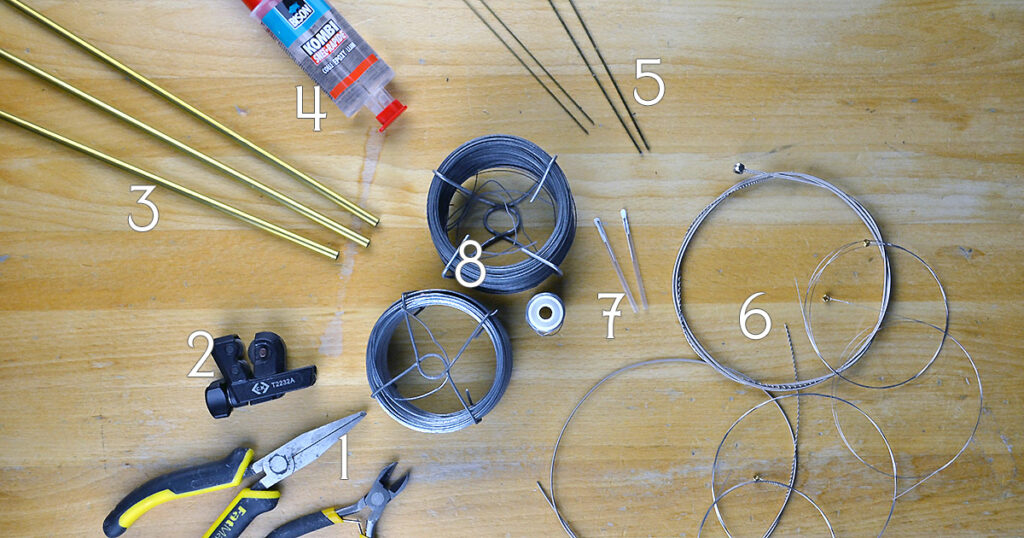 All the equipment and materials needed to make your own custom sculpting tools.